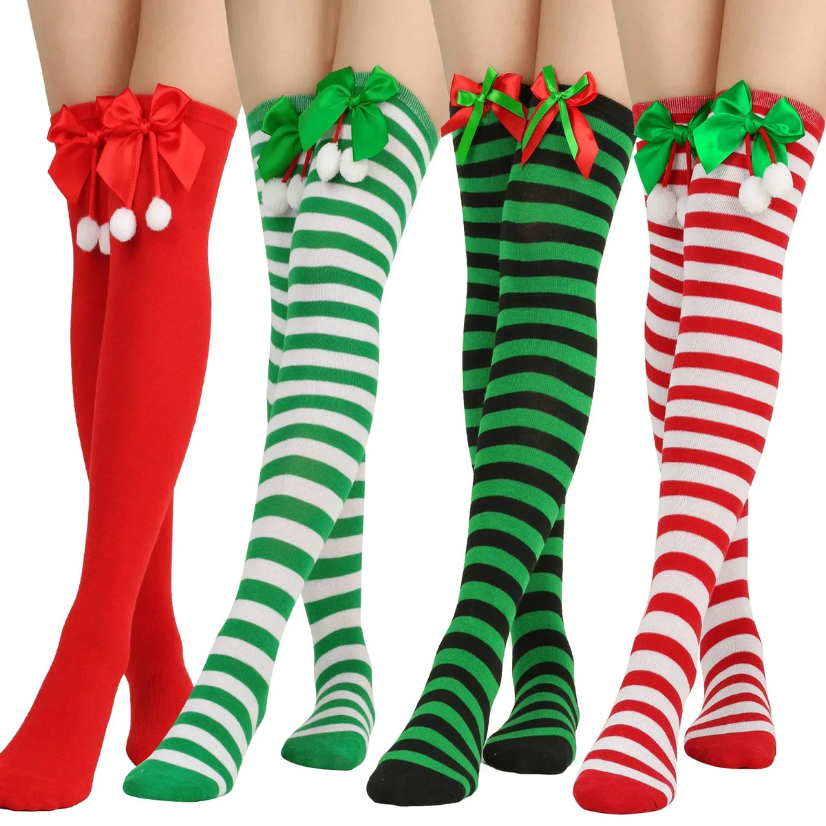 Knee High Christmas Stockings by Kore Kawaii