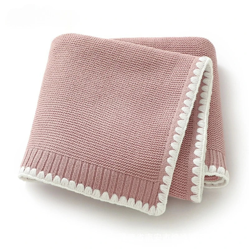 Personalized Name Breathable Baby Blanket Boys Girls Swaddle Wraps Newborn Nap Blankets Knitted Acrylic Infant Security Blankets by FLIPSTYLEZLLC