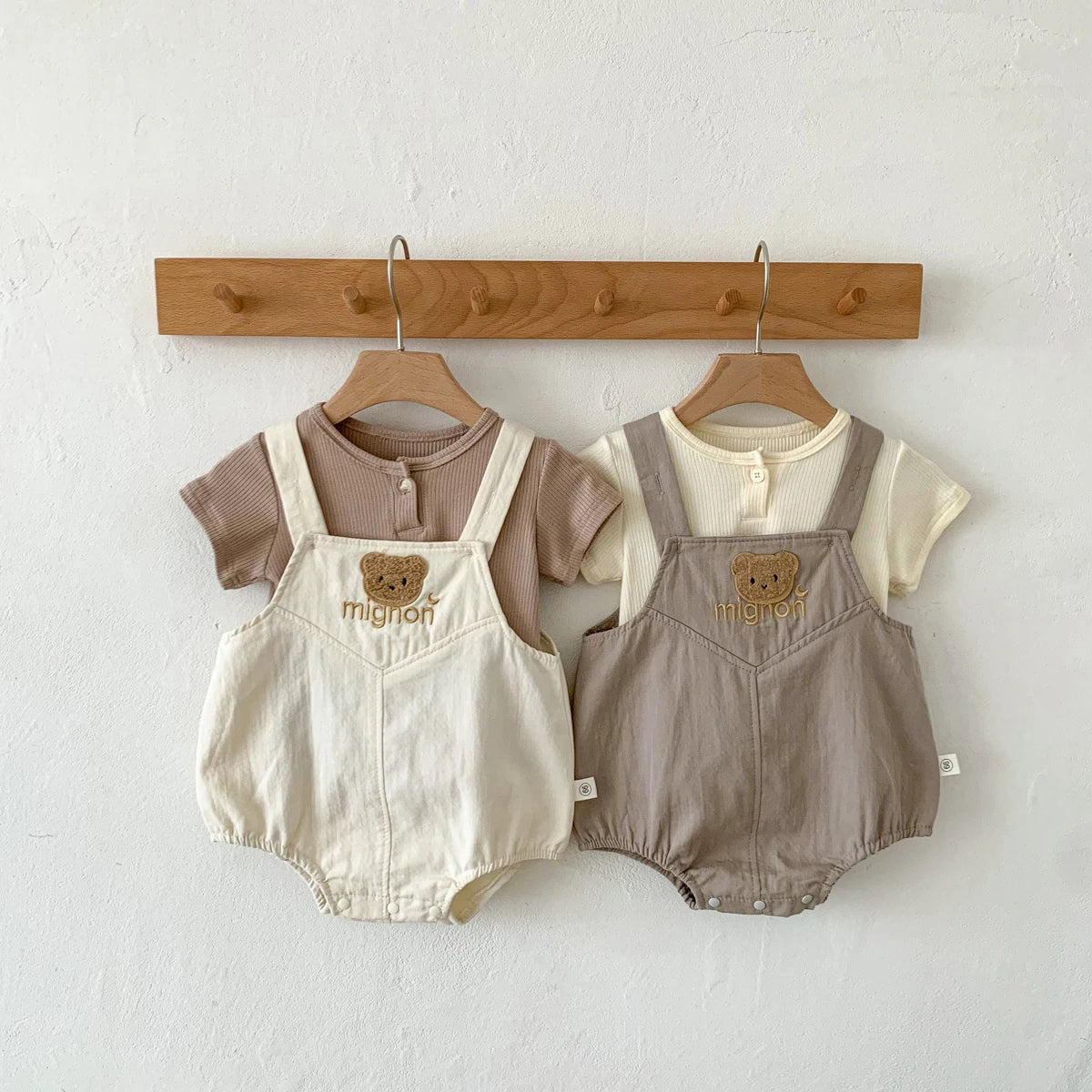 Summer Baby Clothes Set Cute Bear Print Baby Overalls 0-24 Months by FLIPSTYLEZLLC