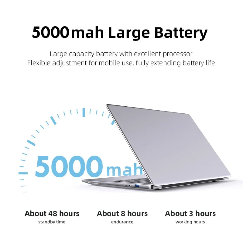 Xiaman Ultra Slim Windows 11 Laptop Computer 14.1" 12GB RAM 1TB 2TB SSD Intel A3950 Notebook 1920*1080 Office Study Computer PC by FLIPSTYLEZLLC