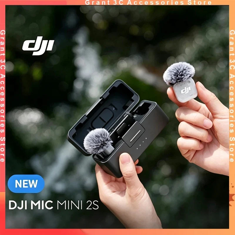 For DJI Mic Mini 2S Wireless Lavalier Mic 1TX/2TX 1RX Built-in Recording 32-bit Float AI Noise Reduction Mic for Camera Phone by FLIPSTYLEZLLC