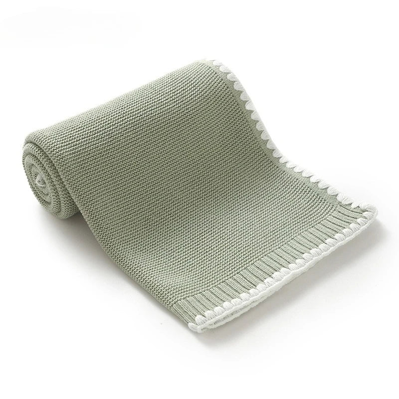 Personalized Name Breathable Baby Blanket Boys Girls Swaddle Wraps Newborn Nap Blankets Knitted Acrylic Infant Security Blankets by FLIPSTYLEZLLC