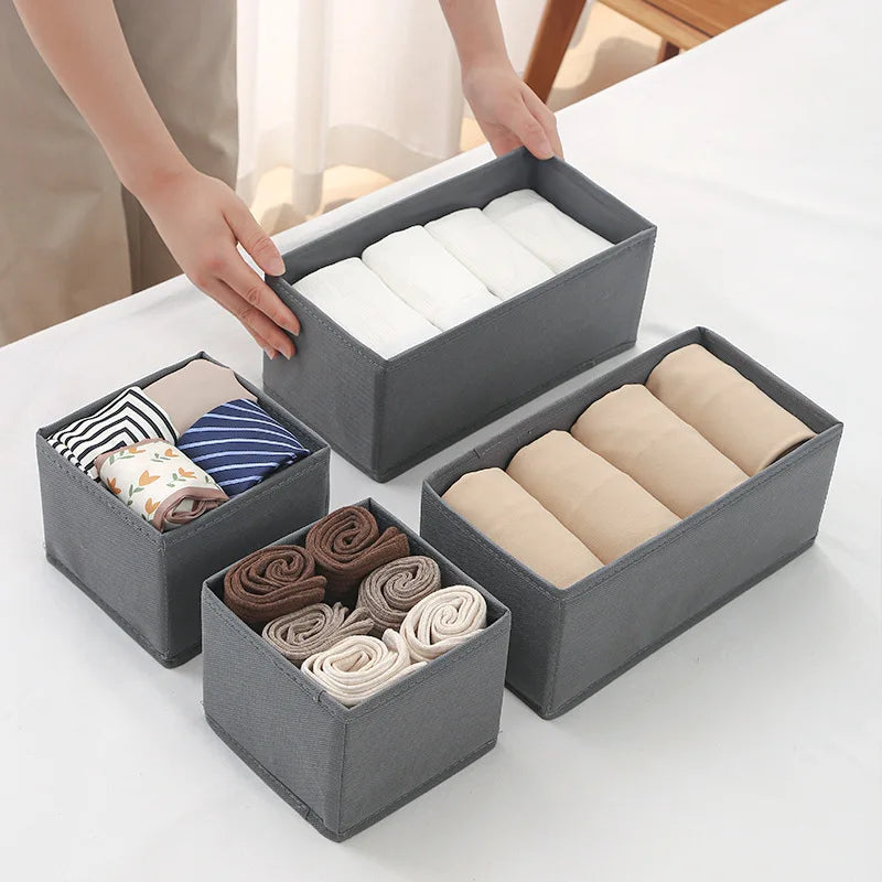 Foldable Drawer Organizers Underwear Storage Box Home Bra Socks Leggings Belts Ties Storage Organizers Box Closet Organization by FLIPSTYLEZLLC
