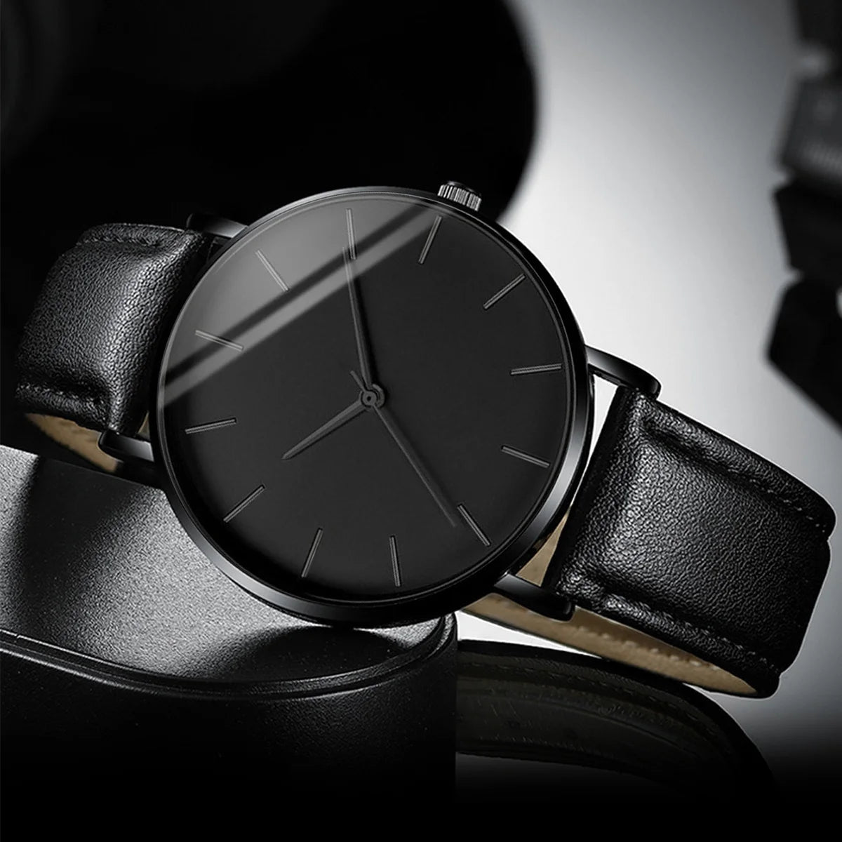 5PCSt Men Business Watches Fashion Leather Band Male's Quartz Watch by AliExpress