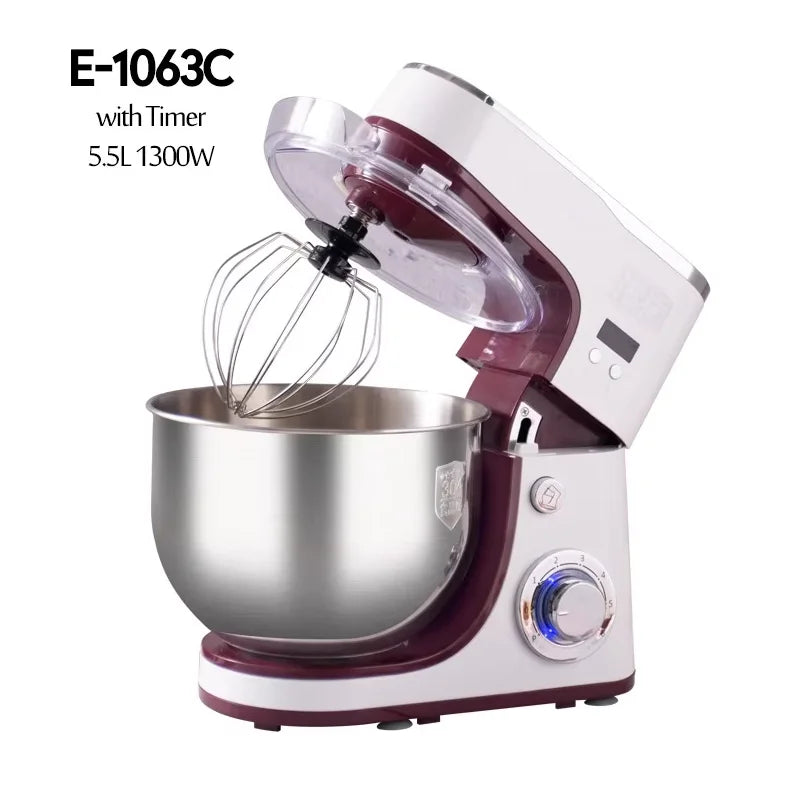 SUNATUR 1063 Stand Mixer 1300W 5.5L Automatic Dough Mixer for Home & Commercial Use Philippines by FLIPSTYLEZLLC