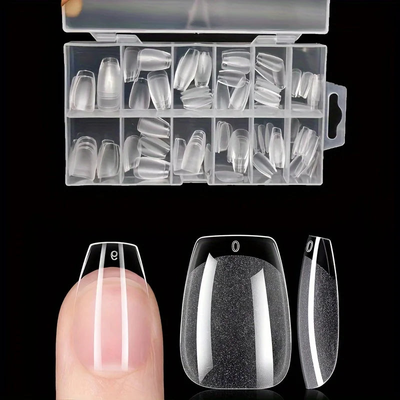 120Pcs Full Cover Press On Nail Tips Stiletto Almond Square Coffin French False Fake Soak Off Gel Nail Extension Tips Capsule by AliExpress