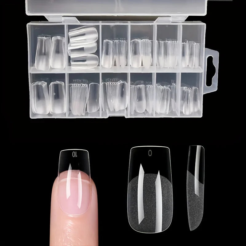 120Pcs Full Cover Press On Nail Tips Stiletto Almond Square Coffin French False Fake Soak Off Gel Nail Extension Tips Capsule by AliExpress