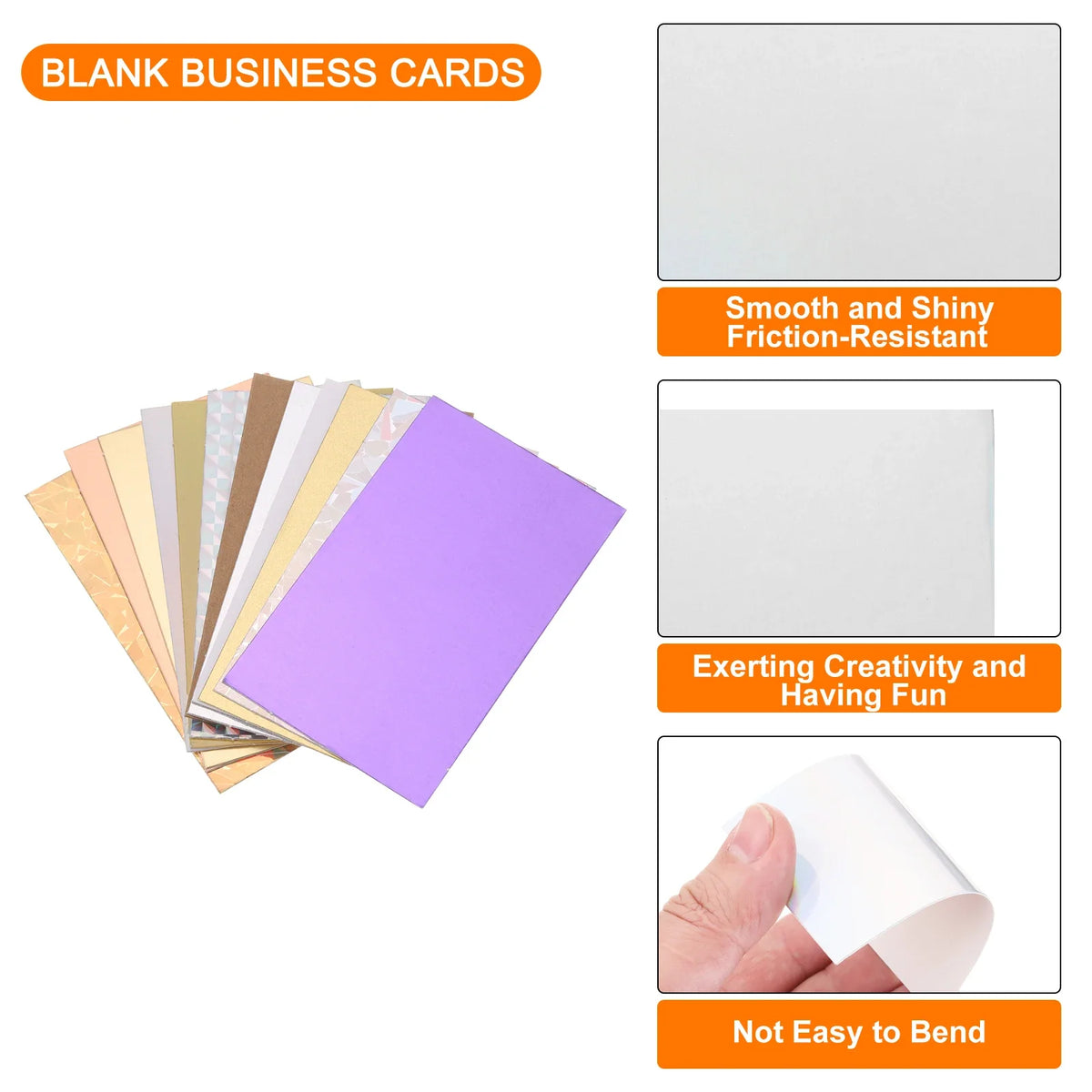 50/100Pcs Business Card Stock Blank Business Cards for Laser Printer Small Message Card Graffiti Scrapbooking DIY Thanks by FLIPSTYLEZLLC