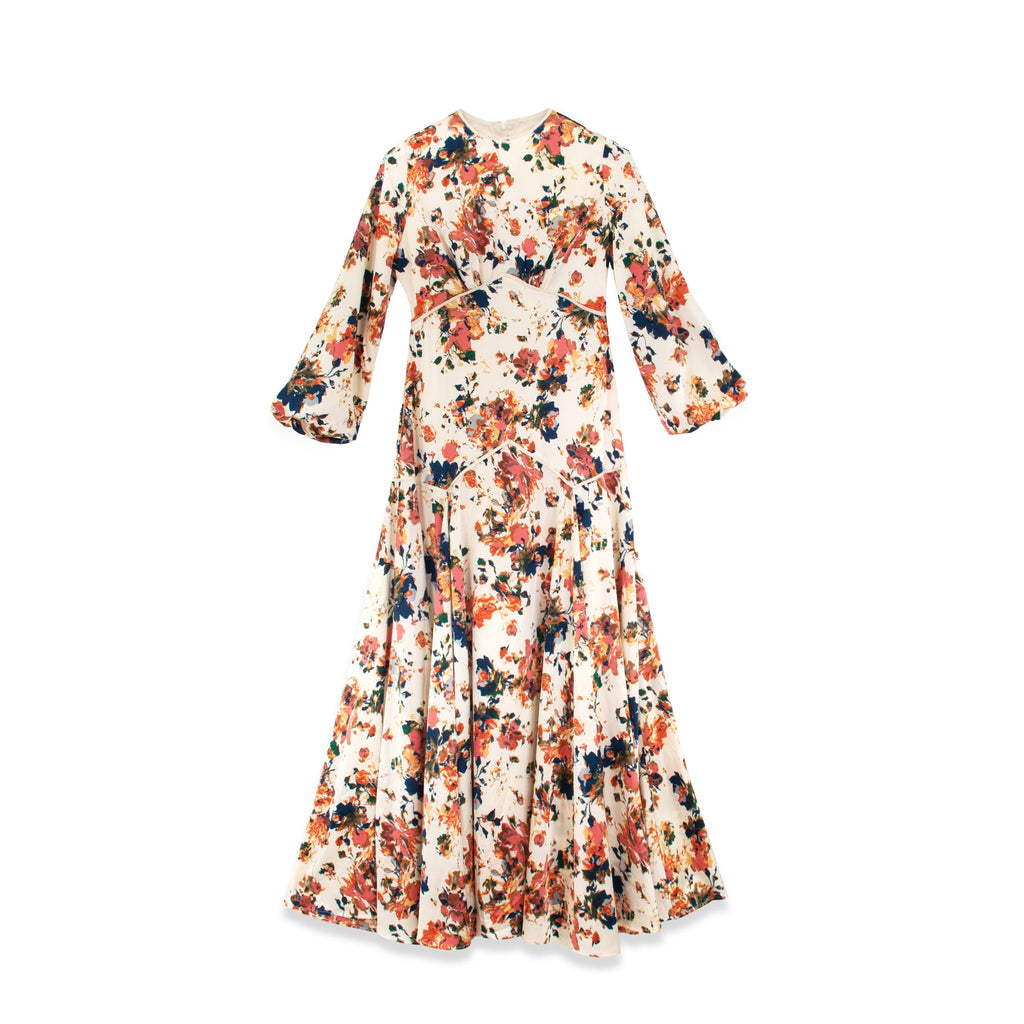 FLORAL PIPING DRESS by profile-nyc