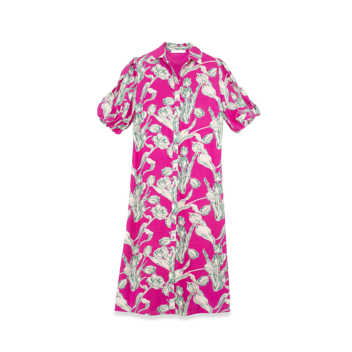 FLORAL LINEN DRESS by profile-nyc