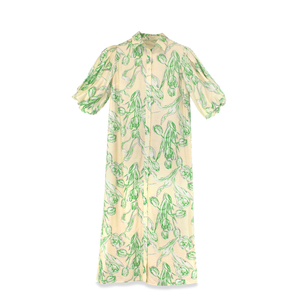 FLORAL LINEN DRESS by profile-nyc