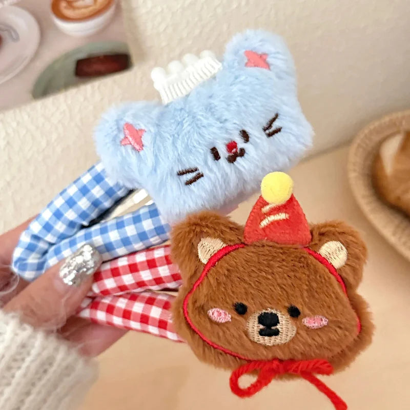 Cute Plushie Animal Hair Clips by Kore Kawaii