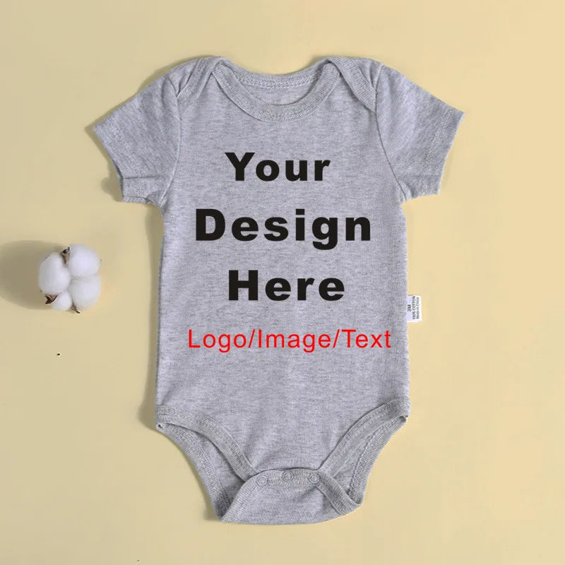 DIY YOUR Deisng Newborn Customization Bodysuit Long Sleeve & Short Sleeve Jumpsuit Simple CUSTOM TEXT Baby Romper by FLIPSTYLEZLLC