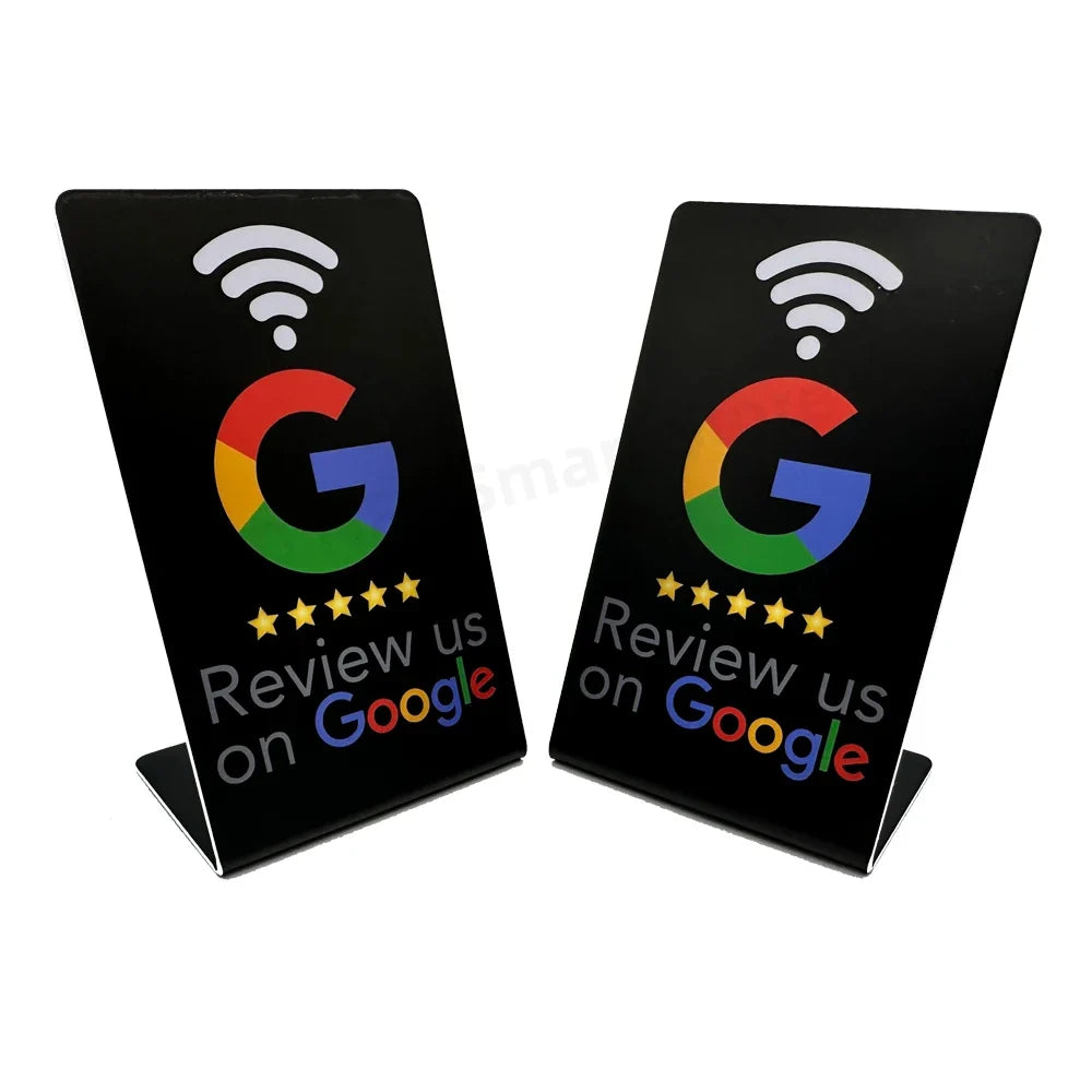 NFC Stand 13.56MHz Programmable Google Reviews NFC Stand Table NT/AG215 504 Bytes Google Review Display NFC Card Reviews Stand by FLIPSTYLEZLLC