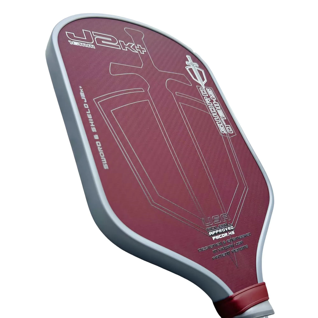 SWORD&SHIELD J2K+ Aramid Fiber Pickleball Paddle, Polymer Honeycomb Core, Large Sweet Spot, Thickness 16MM, Textured Surface by FLIPSTYLEZLLC