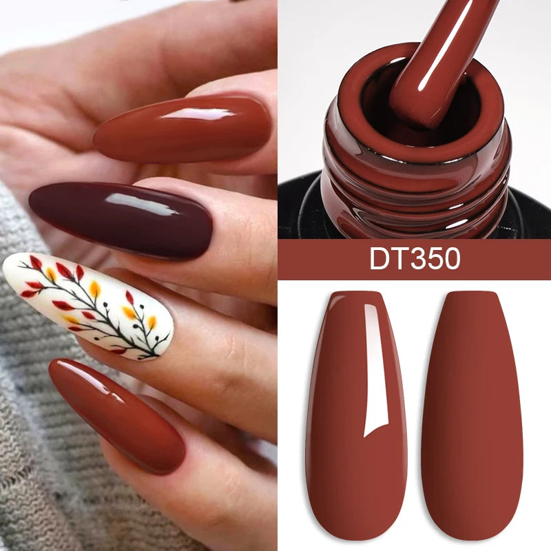 MEET ACROSS 7ml Red Gel Nail Polish Crystal Semi Permanent Soak Off UV Gel Varnish Nail Art Manicure Base Matte Top Coat Vernis by AliExpress
