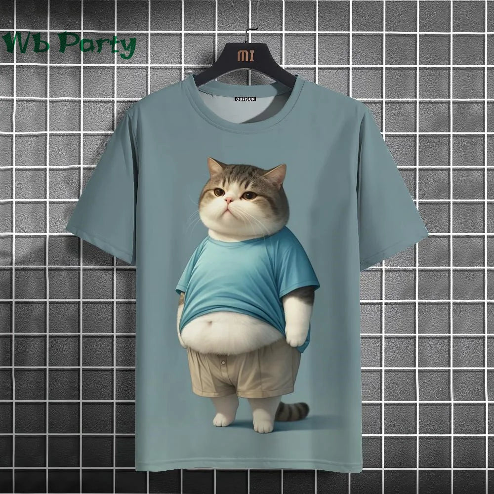 Cat Print shirts - Y2K Graphic T-Shirt by FitiqueFit