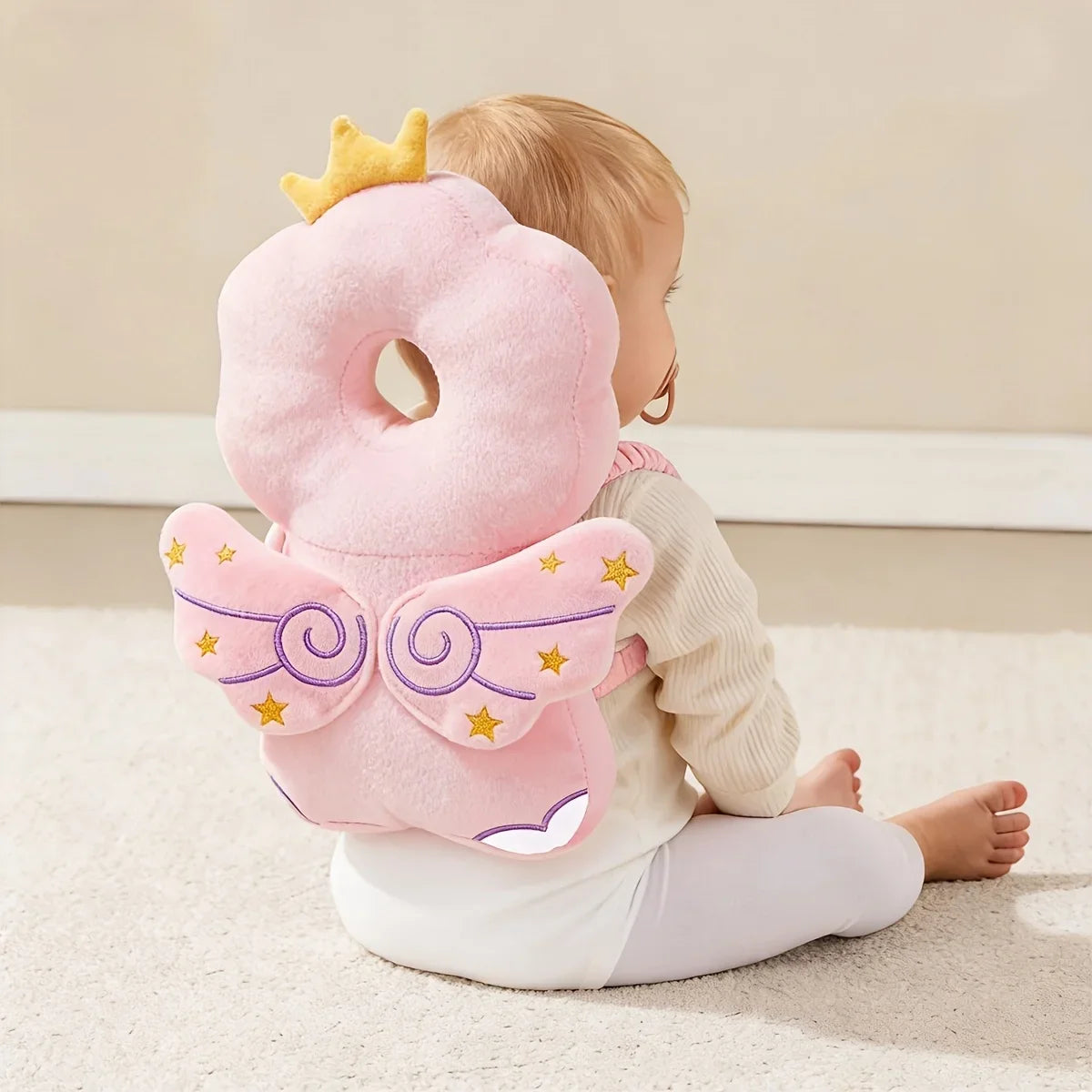 1pc Baby Head Protector Pillow - Protective Backpack, Anti-Fall Head Pillow, Adjustable Baby Head Protection Pad, Comfortable, Cute Cartoon Design, Suitable for Baby Walking and Crawling by FLIPSTYLEZLLC