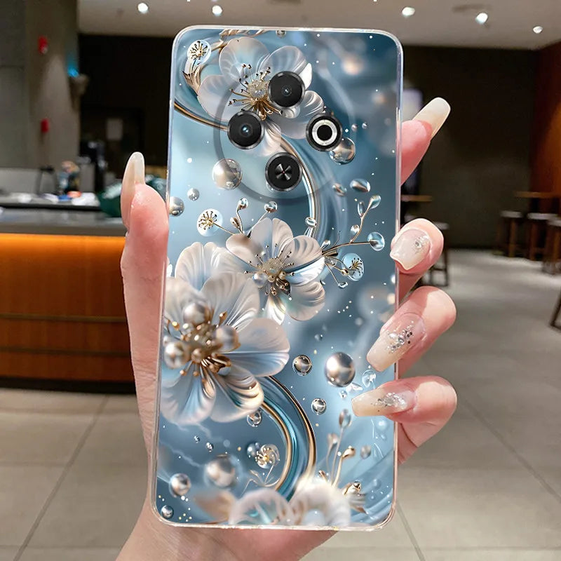 For Tecno Spark 30C Case kl5 kl5n Aesthetic Butterfly Flower Clear Soft Silicone Back Cover Techno Spark 30C Phone Case k15 k15n by FLIPSTYLEZLLC
