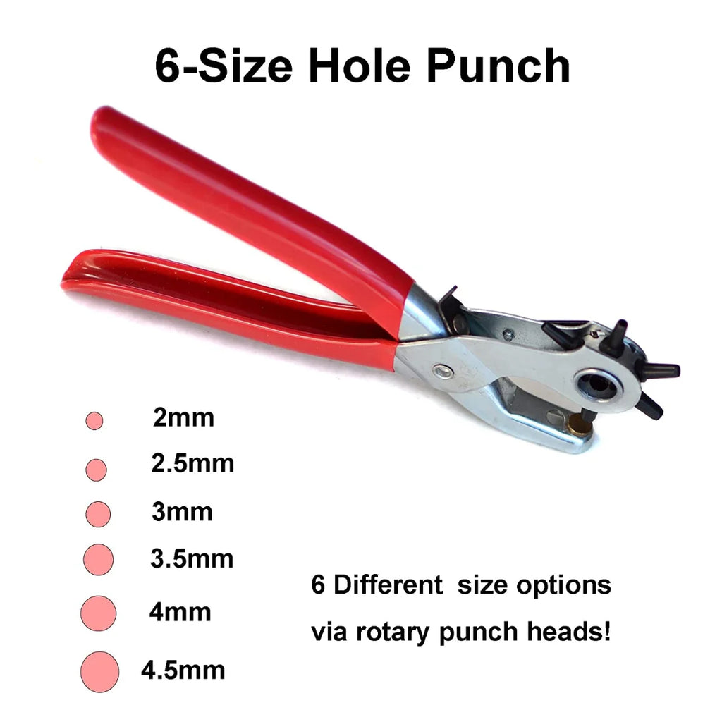 Leather Punch, 6-Size Rotating Belt Hand Hole Punch, Multi-Size Home by AliExpress