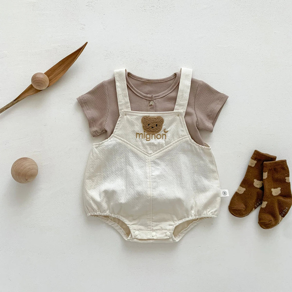 Summer Baby Clothes Set Cute Bear Print Baby Overalls 0-24 Months by FLIPSTYLEZLLC