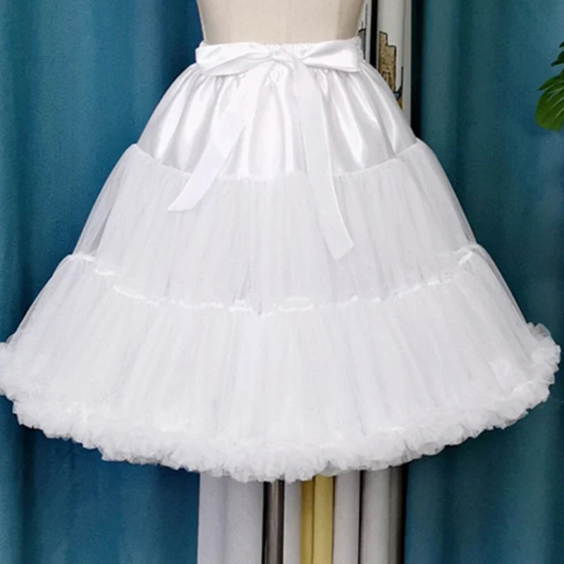 DongCMY Women Flower Style Lolita Petticoats Crinoline Inner Bustle Cosplay Tutu Puffy Cancan Skirt Under Wedding Dresses by Urban Fashion Icon