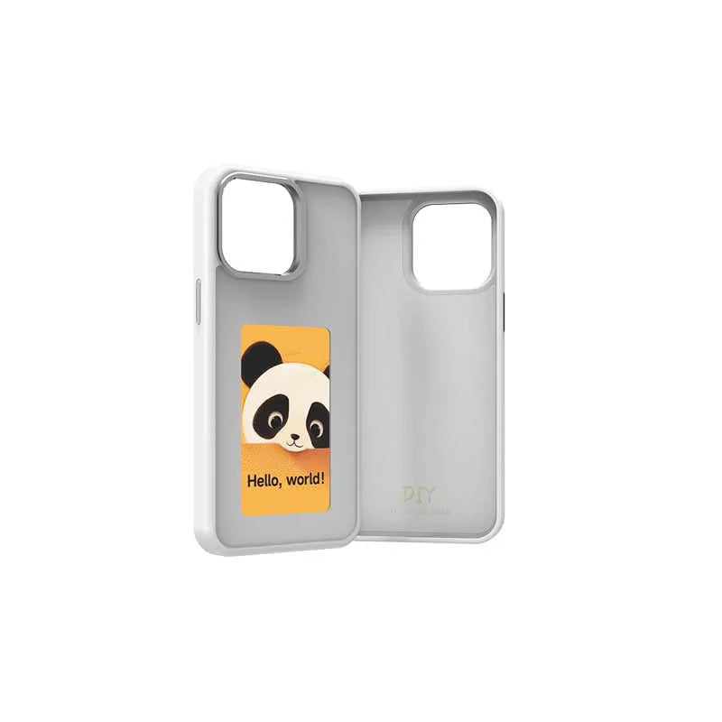 Aumengear DIY Smart Eink 4 Colors Display Screen NFC Phone Case for Phone 13 14 15 Pro Max Magic Designer Casing Phone Back Cove by FLIPSTYLEZLLC