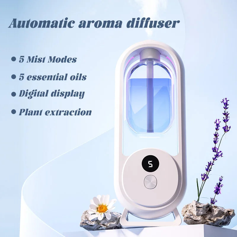 Rechargeable portable aroma diffuser Essential Oil Aromatherapy machine Timed air freshener to remove odors 5 modes timed spray by FLIPSTYLEZLLC