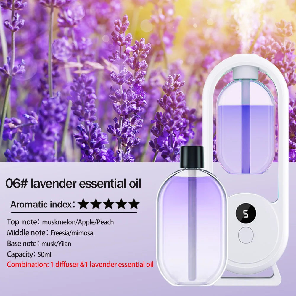 Rechargeable portable aroma diffuser Essential Oil Aromatherapy machine Timed air freshener to remove odors 5 modes timed spray by FLIPSTYLEZLLC