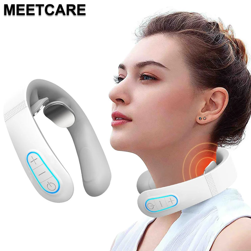 Pulse Neck Massager Electric Smart EMS Cervical Massagers TENS Pain Relief Relaxation Muscle Kneading Massage by Stone's Store
