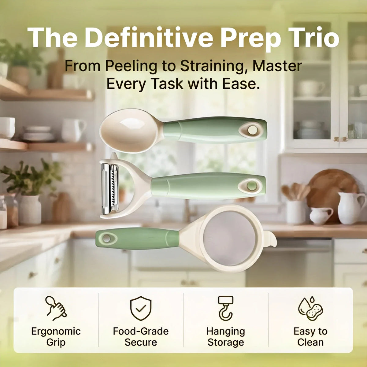 3PCS Baby Food Preparation Kit Baby Feeding Spoon Food Strainer Peeler Infant Feeding Tools by FLIPSTYLEZLLC