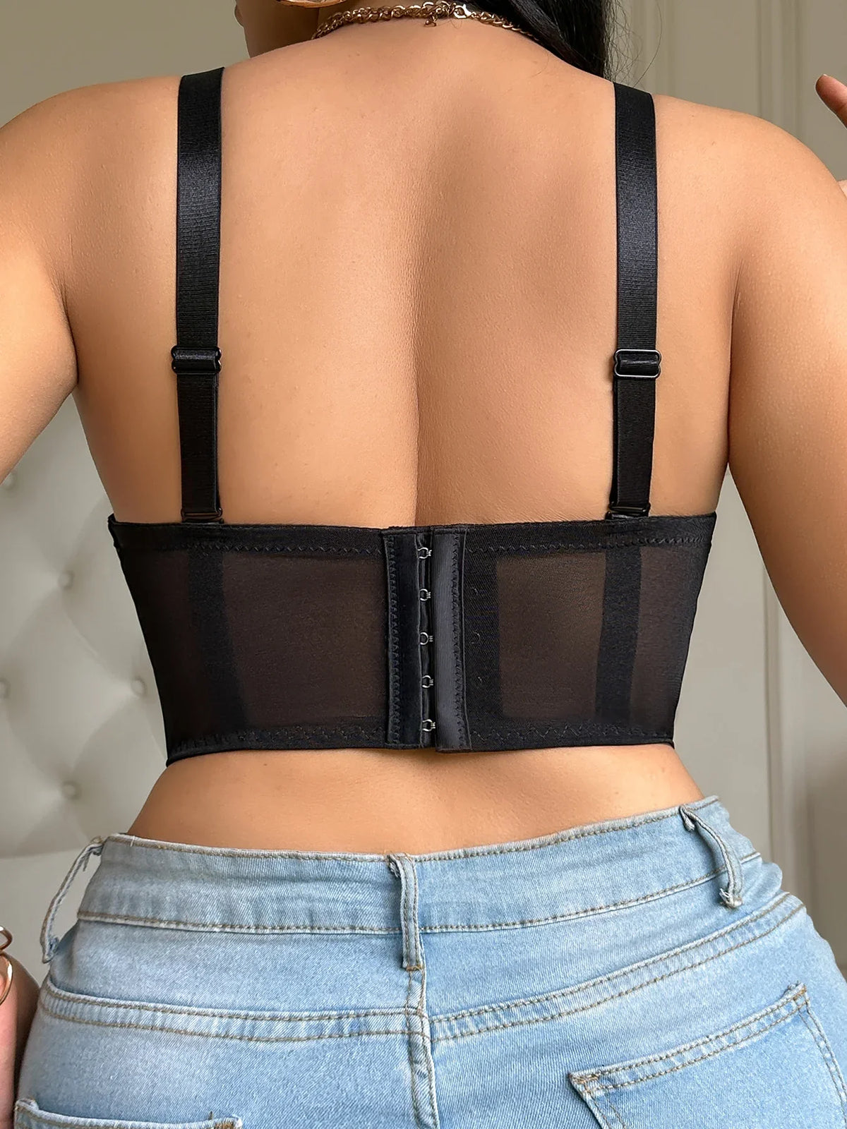 Plus Size Women Bra Floral Lace Patchwork Embroidery Thin Cup Push up Bra Comfortable Underwire Shapewear Bra for Women by Ladyez