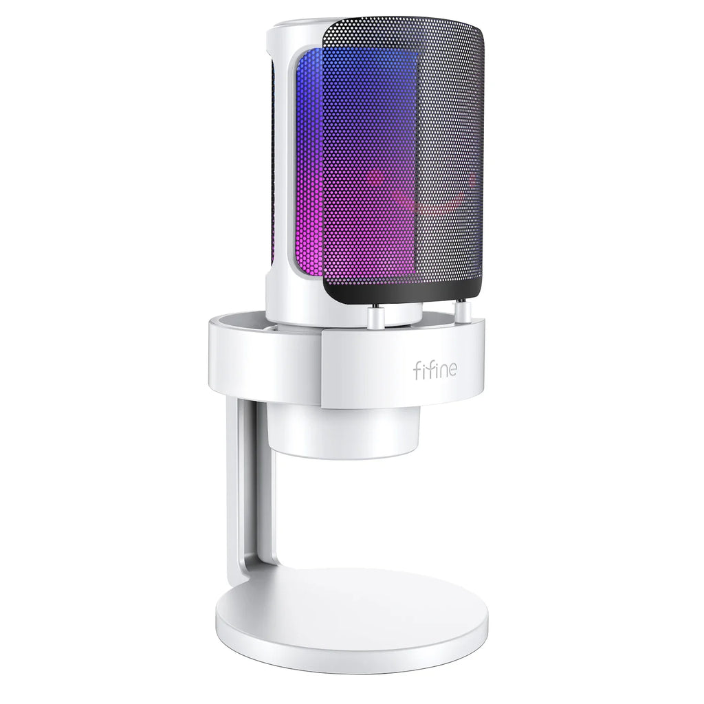 FIFINE USB Microphone for Recording and Streaming on PC and Mac,Headphone Output and Touch-Mute Button,Mic with 3 RGB Modes -A8 by FLIPSTYLEZLLC