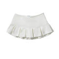 KEYANKETIAN New Women's Terry fabric Low waist Y2K Mini Skirt Wide pleat Decoration Light grey Flounce A Line Skort Hot sweet by Urban Fashion Icon
