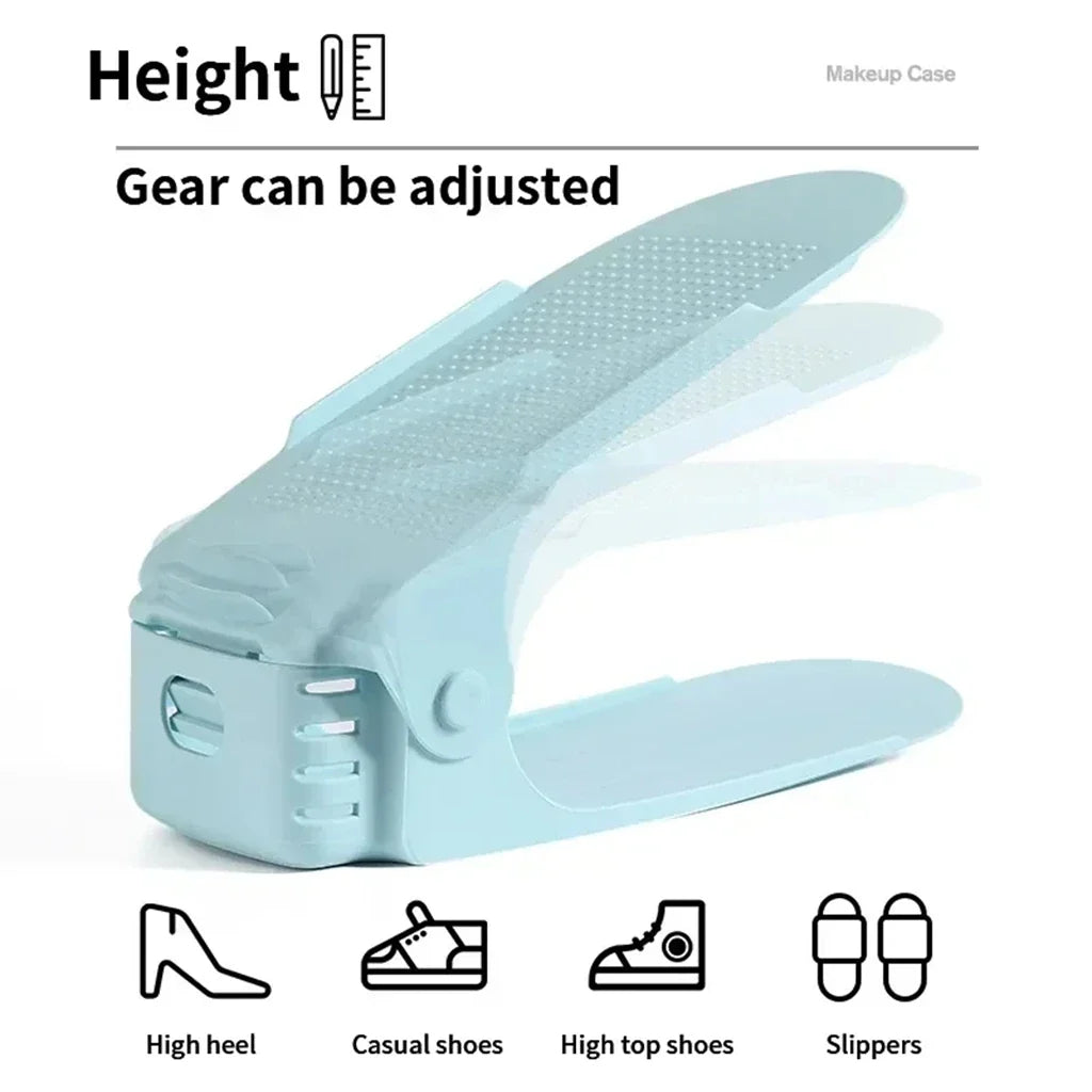1pcs Adjustable Shoe Rack Organizer Shoe Slot Space Saver Double-layer Shoe Rack Organization Shoes Storage Rack Shoe box by FLIPSTYLEZLLC
