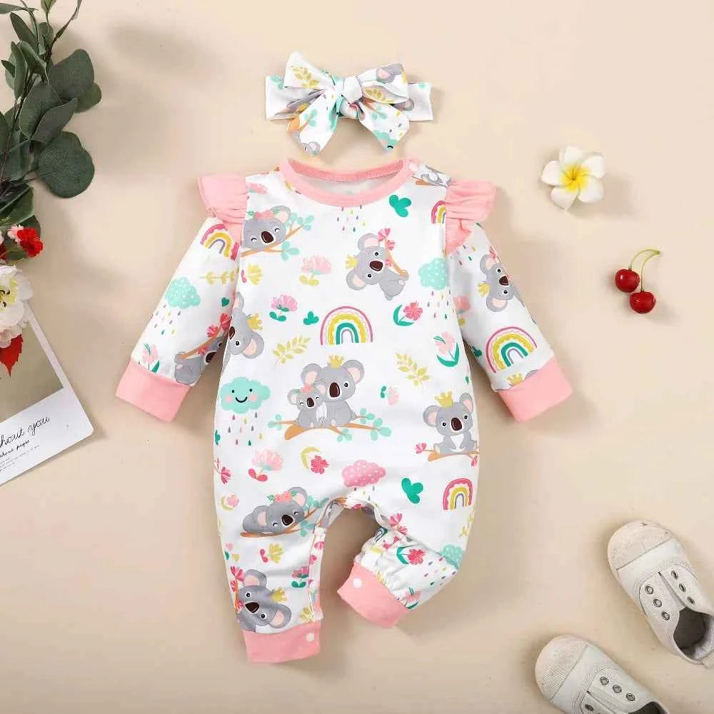0-12 Months Newborn Baby Girl Clothes Long Sleeves Cute