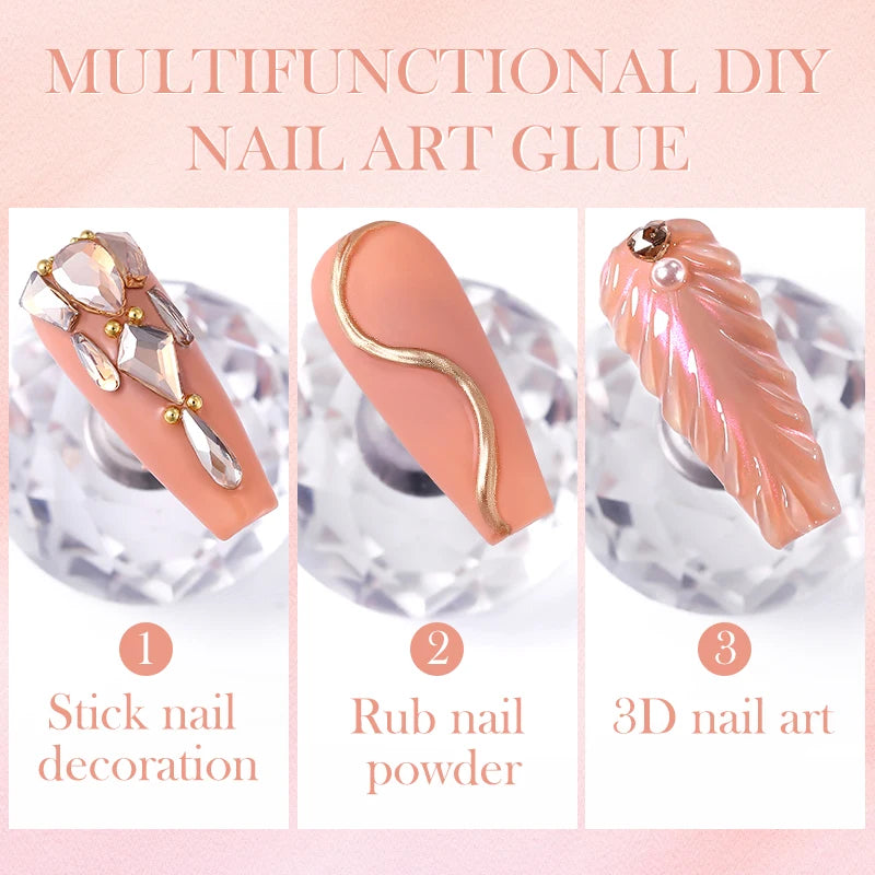 BORN PRETTY 30ml Rhinestones Glue Nail Gel Polish For Manicure Transparent Nail Art Sticky Gel Strong Jewelry Decorations by AliExpress