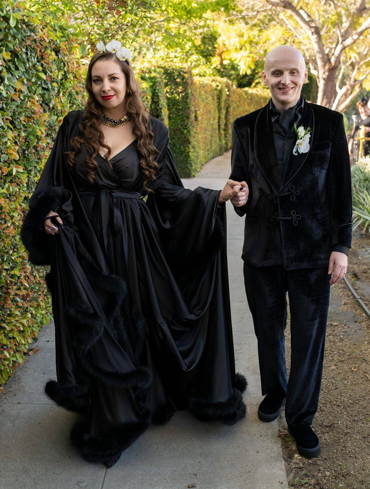 Luxury Satin Feather Bridal Robe | Victorian Style Wedding & Photoshoot Robe by SelenaHuanStudio