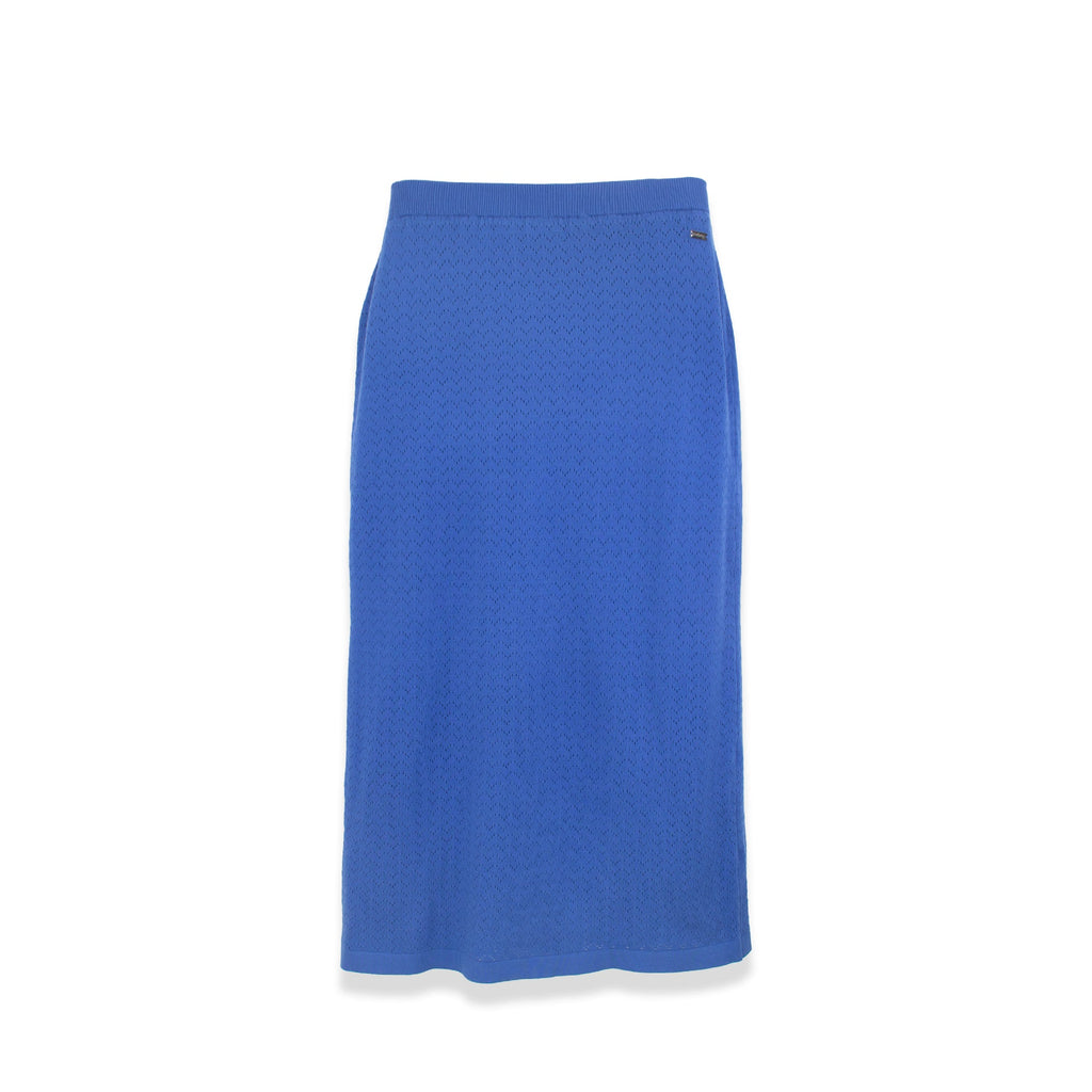 EYELET KNIT SKIRT by profile-nyc