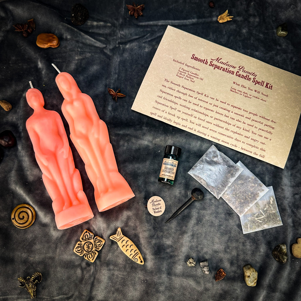 Smooth Separation Candle Spell Kit - Human/Female | Peaceful Parting by Parlour of Wonders