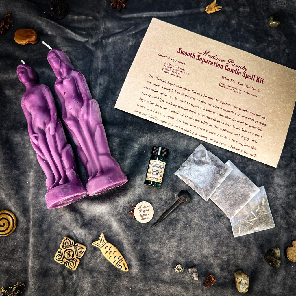 Smooth Separation Candle Spell Kit - Human/Female | Peaceful Parting by Parlour of Wonders
