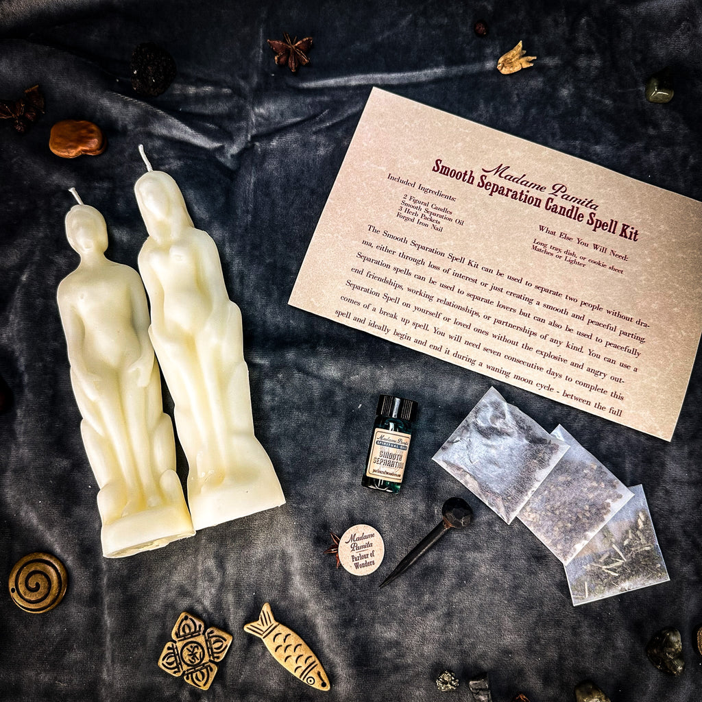 Smooth Separation Candle Spell Kit - Human/Female | Peaceful Parting by Parlour of Wonders