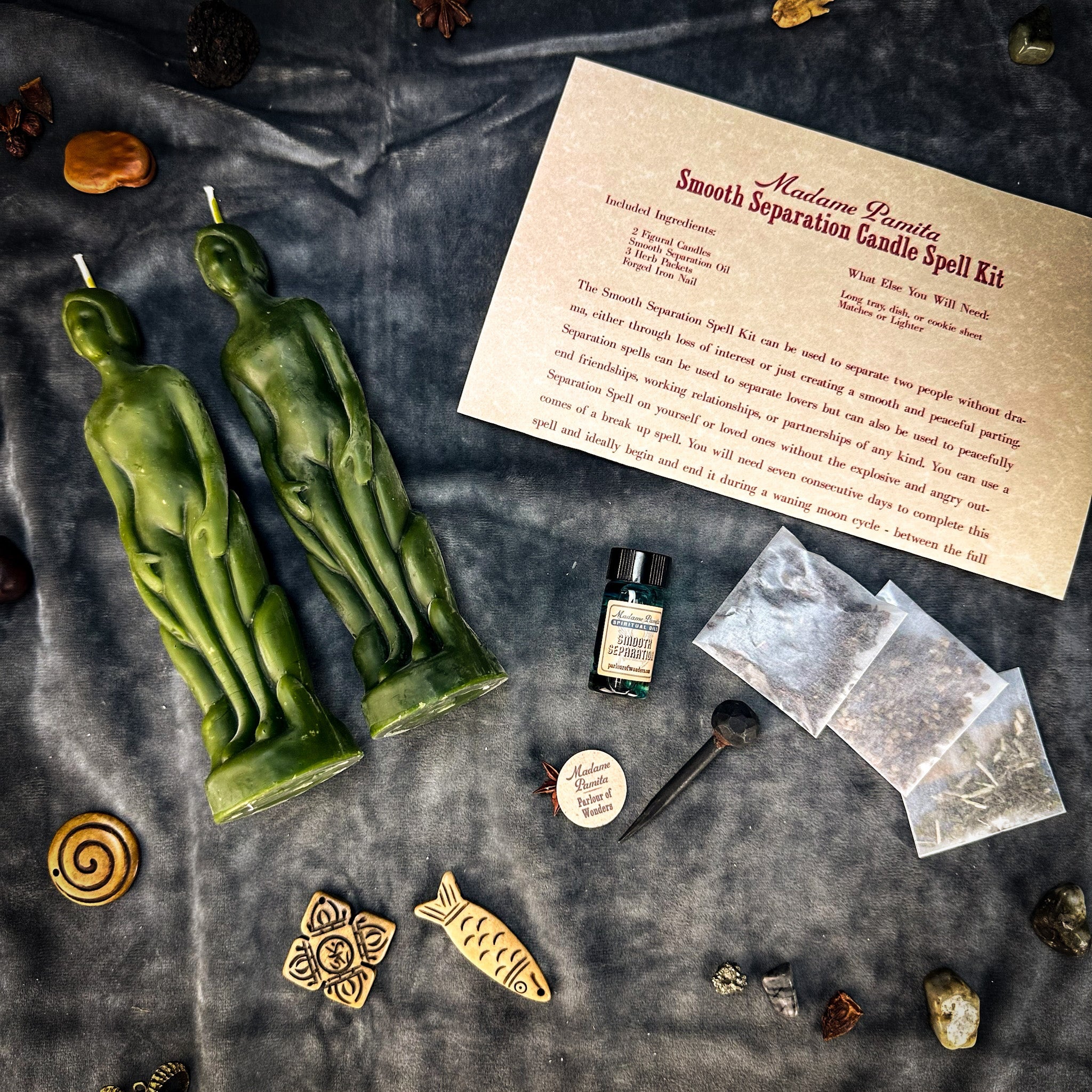 Smooth Separation Candle Spell Kit - Human/Human | Peaceful Parting by Parlour of Wonders