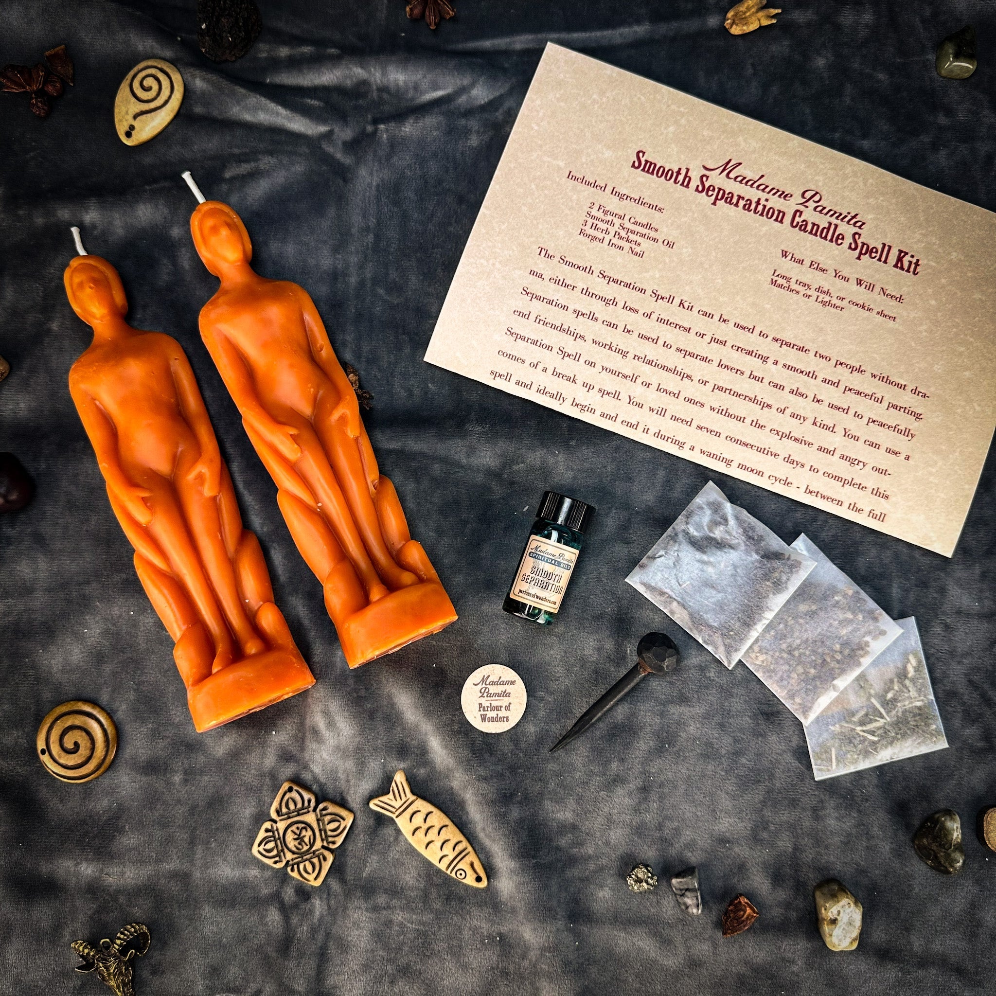 Smooth Separation Candle Spell Kit - Human/Human | Peaceful Parting by Parlour of Wonders