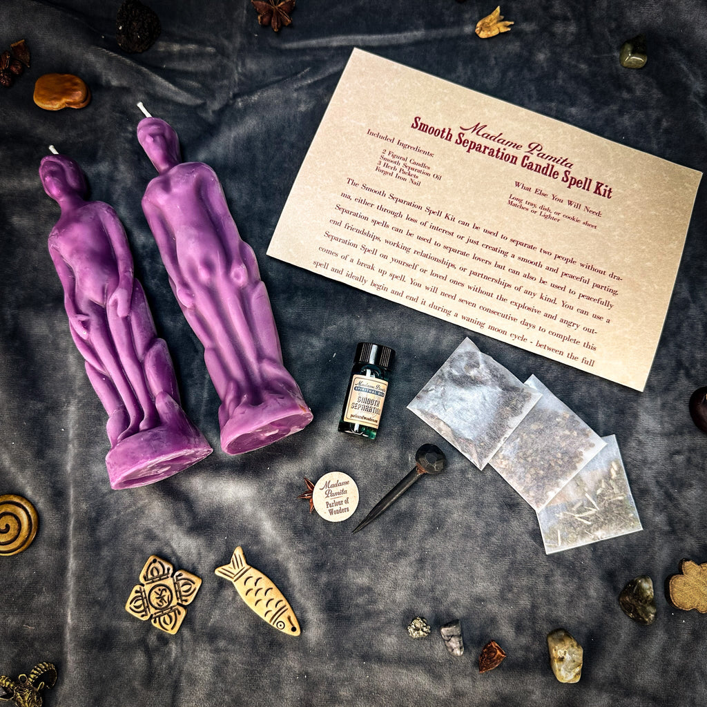 Smooth Separation Candle Spell Kit - Human/Male | Peaceful Parting by Parlour of Wonders