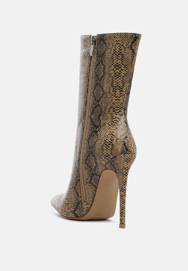 Micah Pointed Toe Stiletto High Ankle Boots by London Rag