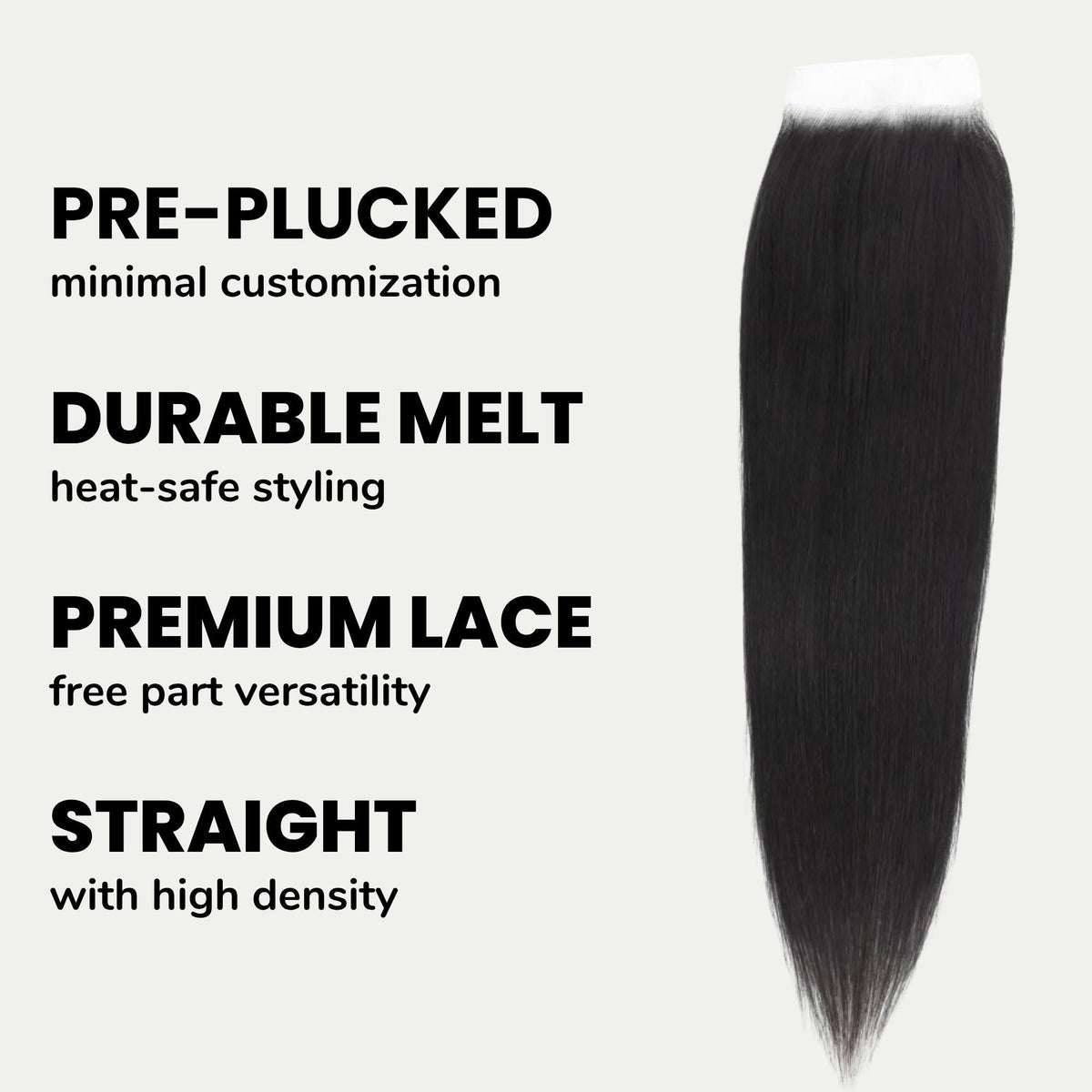 Straight 5x5 HD Lace Human Hair Closure by Private Label