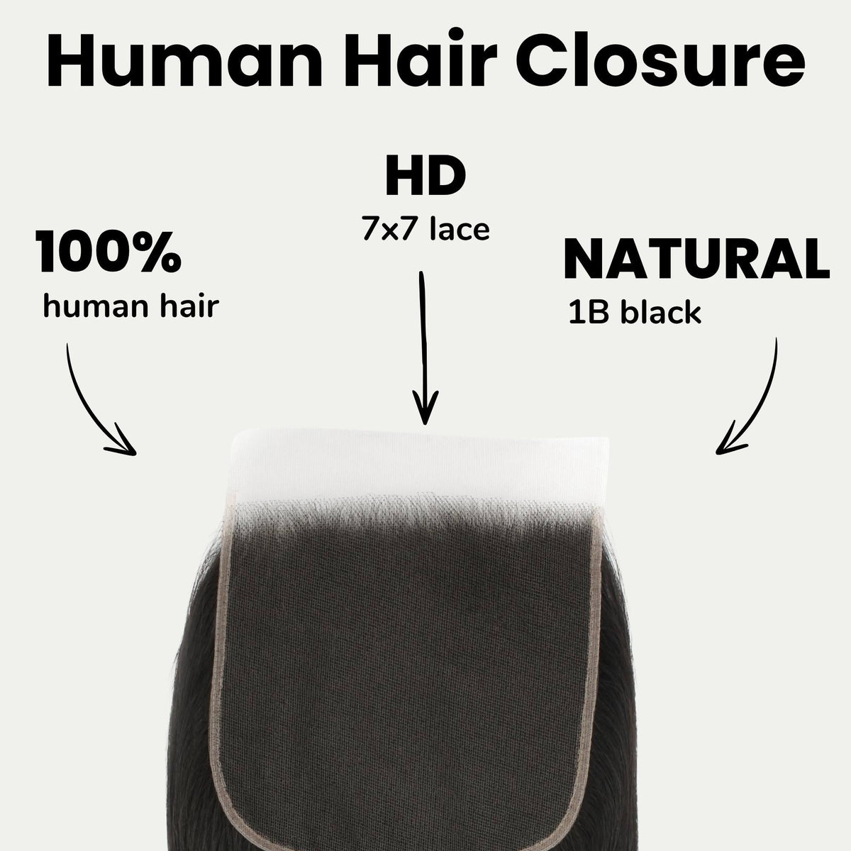 Straight 7x7 HD Lace Human Hair Closure by Private Label