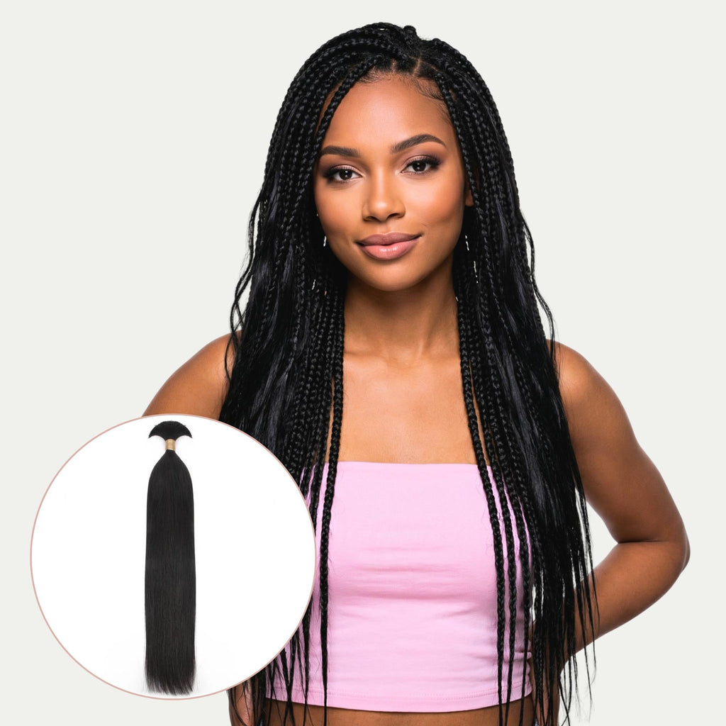 Straight Bulk 100% Human Braiding Hair by Private Label