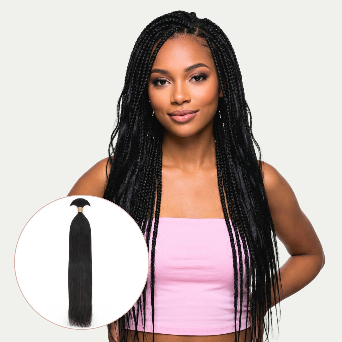 Straight Bulk 100% Human Braiding Hair by Private Label